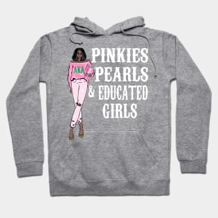 Pinkies Pearls and Educated Girls Hoodie